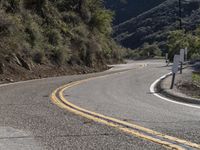 Sunny Day on California's Low Mountain Road