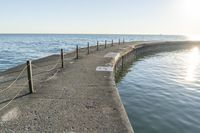 Sunny Day on the Coastal Road in Chicago, Illinois