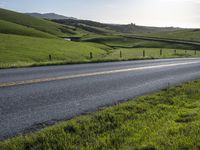 Sunny Day in Green Fields of Rural California