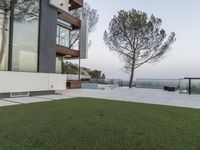 Sunny Day in Los Angeles: A Beautiful Lawn in front of a House