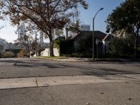 Sunny Day in Los Angeles: Residential Roads and Clear Skies
