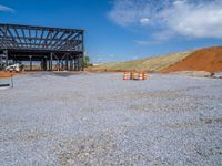 Sunny Day on an Open Gravel Road in the USA