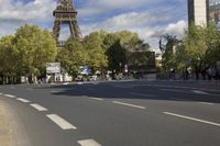Sunny Day in Paris with Eiffel Tower