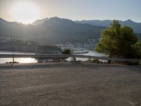 Sunny Day in a Parking Lot in Mallorca, Spain