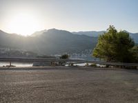 Sunny Day in a Parking Lot in Mallorca, Spain