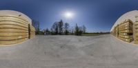 three different images are shown of a person skateboarding on the ground with sun in sky