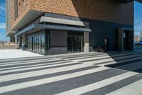 an outside space with stairs and building on a sunny day in the city of sydney