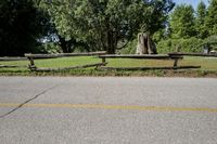 Sunny Day in Suburbia with Well-Maintained Road