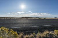 Sunny Day in Utah: Asphalt Road through the Desert