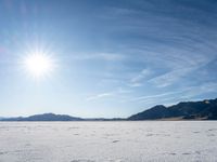 Sunny Desert Landscape at Bonneville Speedway, Utah