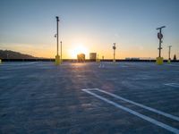 Sunny Parking Lot in Los Angeles