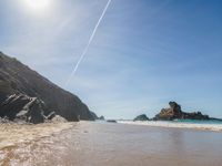 Sunny Portuguese Beach: Open Space with Clear Skies