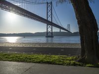 Sunny Road in Lisbon, Portugal at the Break of Day