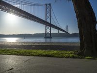 Sunny Road in Lisbon, Portugal at the Break of Day