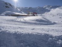 Sunny Winter Day on French Alps Mountain Road 002