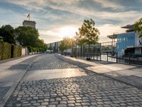 Sunrise in Berlin, Germany: A Captivating Office Building