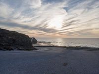 Sunrise on a Coastal Road in Portugal