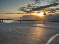 Sunrise on a Curved Majorca Road