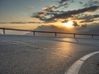 Sunrise on a Curved Majorca Road