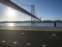 Sunrise in Lisbon: Coastal Bridge and Underpass