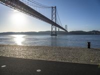 Sunrise in Lisbon: Coastal Bridge and Underpass