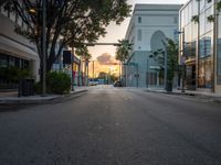 Sunrise over Miami Beach, Florida: Road Urban