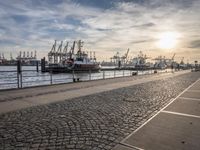 Sunrise over Hamburg, Germany
