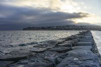 Sunrise over Los Angeles coastal waters in California, USA