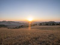 Sunrise Over Tuscany Fields