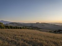 Sunrise Over Tuscany Fields