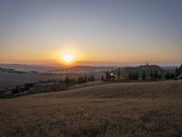 Sunrise Over Tuscany Fields