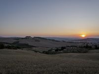 Sunrise Over Tuscany Fields