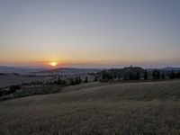 Sunrise Over Tuscany Fields