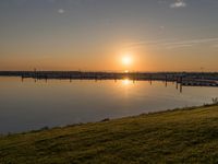 Sunrise over a Coastal Park in Wisconsin