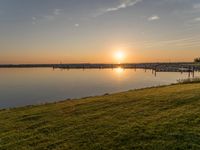 Sunrise over a Coastal Park in Wisconsin