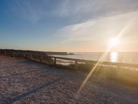 Sunrise Over Portugal's Gravel Coastal Area