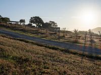 Sunrise on a Gravel Road in Tuscany