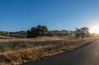 Sunrise over Rural Landscape with Road