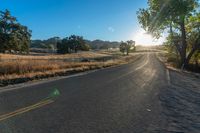 Sunrise on a rural road