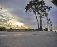 Sunrise on a Suburban Road in Santa Barbara, California
