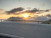 Sunrise on a Winding Road in Majorca, Spain