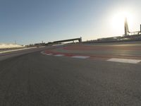 Sunshine and Grandstand at the Race Track Stadium