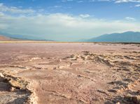 a view of a plain that has been covered in water and sand at the same time