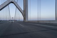 Suspension Bridge Architecture under Clear Sky