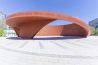 the circular monument is an important design for a modern city, while it's still very empty