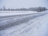 Sweden Winter Landscape: A Road Leading Through Snowy Trees