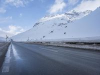 Snowy Road Through the Highest Elevations of the Swiss Alps