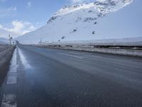 Snowy Road Through the Highest Elevations of the Swiss Alps