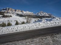 Swiss Alps: A Winding Road through Snowy Landscape