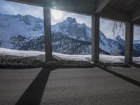 Swiss Alps Winter Landscape with European Architecture 002